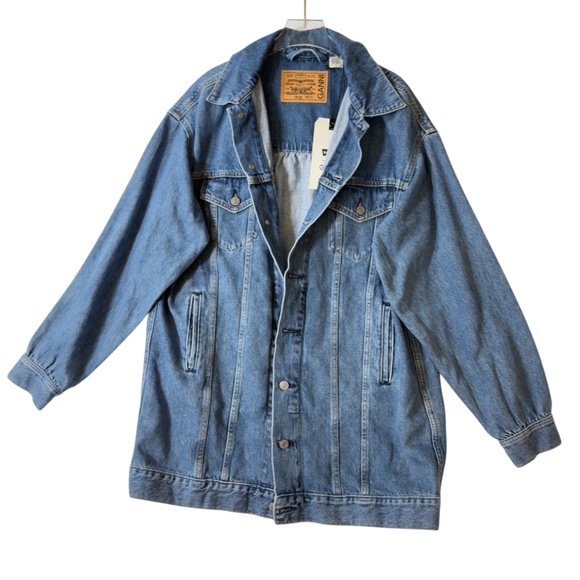 Levi’s x GANNI Oversized Denim Jacket Size M Rare Collab Limited Edition - Picture 2 of 11